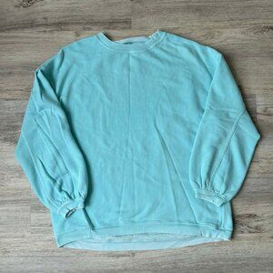 Aerie REAL Crew Oversized Sweatshirt - Pastel Blue Size Small